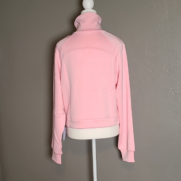 Mangopop Pink Women's Half-Zip Versitile Pullover NWT Medium Kangroo Pockets - Picture 3 of 12